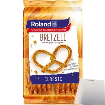 Abbildung von Roland Bretzeli Classic Salz Brezel Traditionell Geschlungen (100g Packung) + usy Block