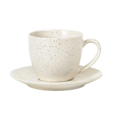 Abbildung von Broste Copenhagen NORDIC VANILLA Tasse mit Untertasse 0,15 l
