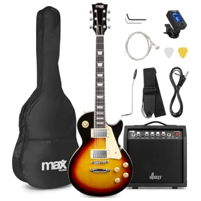 Abbildung von Max GigKit Elektrische Gitarre Komplettset LP Style Sunburst