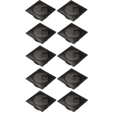 Abbildung von Gedotec Kabeldurchführung Schreibtisch aus stabilem ABS Kunststoff 10 STK quadratische Kabeldurchlässe 60mm Plaza Kabeldose Schwarz Kabelführung eckig zum Eindrücken kabelkanal