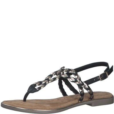 Abbildung von Tamaris Zehentrenner, Damen, Größe: 37, Black gold Schuhe