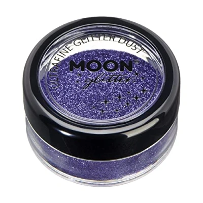 Abbildung von Klassischer ultrafeiner Glitter Staub von Moon 100% kosmetische Glitzer für Gesicht, Körper, Nägel, Haare und Lippen 5g Lavendel
