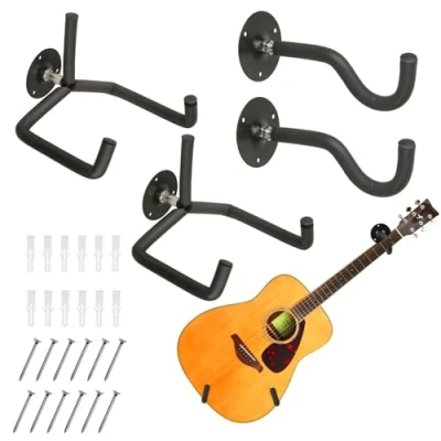 Abbildung von Yumzeco TTCR II 2 Stück Gitarrenhalter für Die Wand Schräg,Gitarren Wandhalterung Akustik Klassische Gitarren Ständer Wandhalter Gitarrenständer,Gitarrenhalter Display Gitarre Banjo