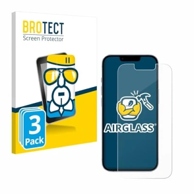 Abbildung von BROTECT Schutzglas für Apple iPhone 14 (3 Stück) Schutzfolie Panzer Folie Glas [Extrem Kratzfest 9H, Anti Fingerprint, Ultra Transparent]