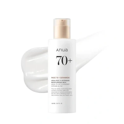 Abbildung von ANUA Rice 70 Intensive Feuchtigkeitsmilch, Lotion für tiefe Hydratation und Pflege, strahlende Glashaut, Reiswasser, Niacinamid, Ceramide, leicht, koreanische Hautpflege, 150 ml
