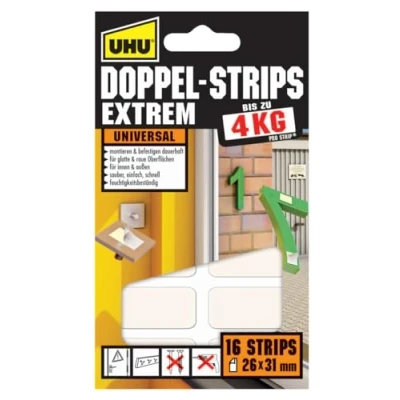 Abbildung von UHU Klebeband 45450 Doppelseitiges UHU® Weiß (L x B) 31 mm 26 (45450)