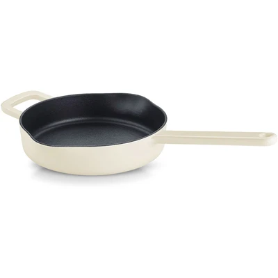 Abbildung von Fissler Bratpfanne &quot;Moments Collection Gusseisen Elfenbeinweiß Pfanne 24cm rund&quot;, Gusseisen, (1 tlg.), Schüttrand mit Ausgießern;Aroma Bratfläche Antihafteffekt