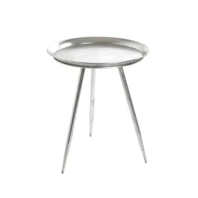 Abbildung von HAKU Möbel Beistelltisch Silber, Metall Maße: H 54 cm x Ø 44 cm, Style: Modern