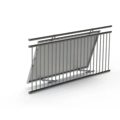 Abbildung von smartEC Balkonhaken Set PLUS Solarmodul Halterung, (TÜV geprüft Winkel einstellbar bis Geländer Haken Schutzstreifen)