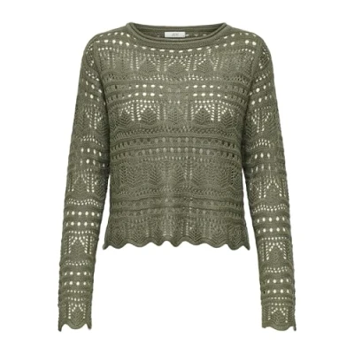 Abbildung von JDY SUN LAY Boatneck Strickpullover, Damen, Größe: XS, Grün