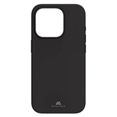 Abbildung von Black Rock Hülle für iPhone 15 Pro (Wireless Charging kompatibel, slim, ultraslim, stabiler Rahmen, hochwertiges Cover, Handyhülle Pro, Case, Silikonhülle, Silikon) schwarz