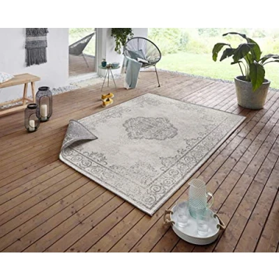 Abbildung von NORTHRUGS Teppich &quot;CEBU Wendeteppich&quot;, rechteckig, In &amp; Outdoor, Wetterfest, Balkon, Wohnzimmer, Wasserfest, Orientalisch