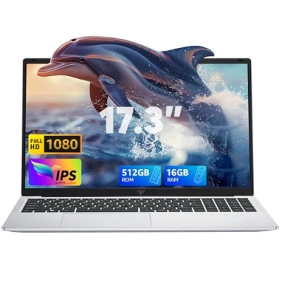 Abbildung von ACEMAGIC 17,3 Zoll Laptop, 16 GB DDR4 512 SSD, lntel N 97 Prozessor bis zu 3,6 GHz Laptop Computer,Deutscher Tastaturschutz,WiFi,BT5.0, 3 x USB 3.2, 180 Öffnen und Schließen