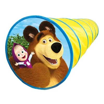 Abbildung von Mascha und der Bär Spieltunnel, Kinderspielzeug (Kindertunnel für drinnen draußen, Spielzeug Kinder ab 3 Jahren geeignet, Maße: 180 x 48 cm), Mehrfarbig