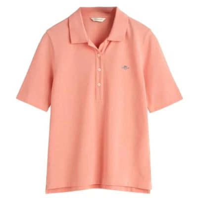 Abbildung von GANT SLIM Shield Poloshirt, Damen, Größe: Medium, Peachy pink