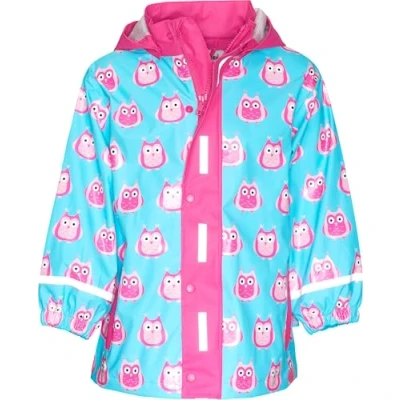 Abbildung von Playshoes Regenjacke Unisex Kinder Wind und wasserdicht Regenmantel Regenbekleidung, Eulen, 140