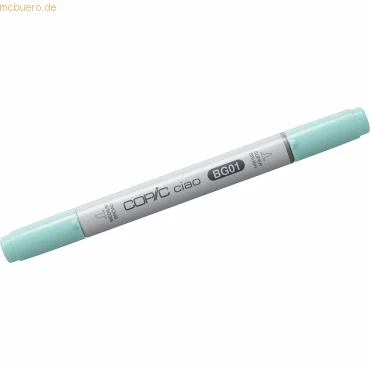Abbildung von COPIC Ciao Marker Typ BG 01, Aqua Blue, vielseitiger Layoutmarker, mit einer mittelbreiten und Brush Spitze