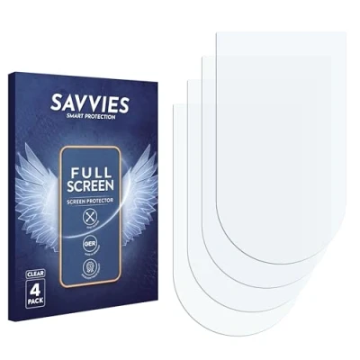 Abbildung von Savvies 4 Stück Full Screen Schutzfolie für NIU KQi Air Cover Displayschutz Folie [3D Curved, Transparent, Anti Fingerabdruck]