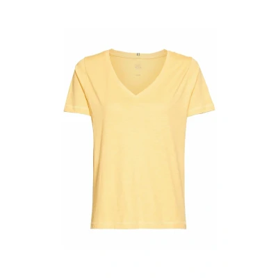 Abbildung von camel active MIT Vausschnitt Tshirt basic, Damen, Größe: Medium, Apricot