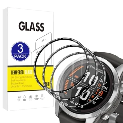 Abbildung von X Dision [3 Stück] Displayschutzfolie kompatibel mit Garmin Fenix 7S Pro,[Kratzfest, High Definition][3D Curved Full Cover] Schutzfolie für Pro