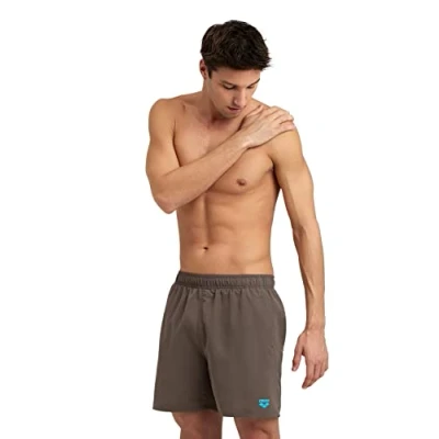 Abbildung von Arena Fundamentals Boxer R Herren Strand und Pool Boxershorts, Badeshorts aus weichem, recyceltem schnell trocknendem Material, Boxershorts mit Netz Innenslip