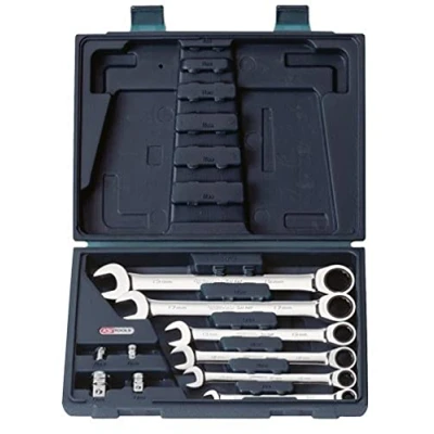 Abbildung von KS TOOLS 503.4260 Ratschen Ringgabelschlüsselsatz 72 19, 8 Chrom Vanadium Stahl mit Adapter