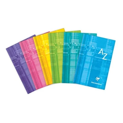 Abbildung von Clairefontaine 9589C Vokabelheft / Adressbuch 7,5x12cm mit Hardcover, 96 Blatt kariert 90g, Einband aus Karton ist kaschiert und glänzend, farbig sortiert, 1 Stück