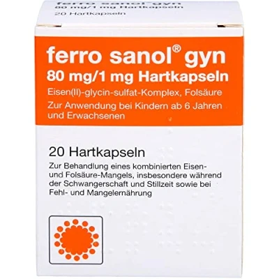 Abbildung von Ferro Sanol gyn Hartkaps.m.msr.überz.Pel 20 St