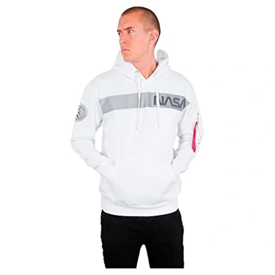 Abbildung von Alpha Industries NASA RS Hoody Kapuzensweat für Herren White