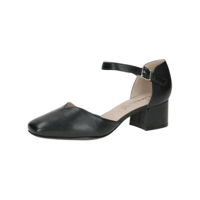 Abbildung von CAPRICE Damen Pumps aus Leder mit Klettverschluss, Schwarz (Black Nappa), 37 EU