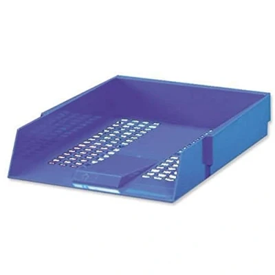 Abbildung von 5 Star Briefablage Polystyrol hochschlagfest Folio Format blau Ref CP0435SBLU