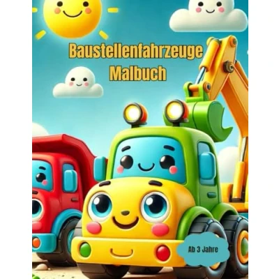 Abbildung von Baustellenfahrzeuge Malbuch Ab 3 Jahre: Entdecke die lustige Welt der