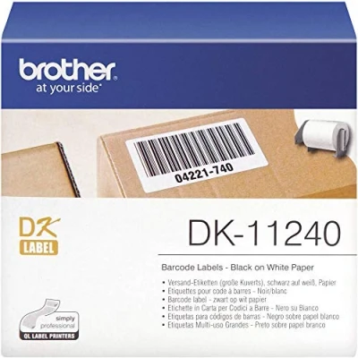 Abbildung von Brother DK 11240 (51 mm x 102 mm) Schwarz bis weiß Etikett