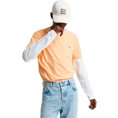 Abbildung von GANT REG Shield SS Tshirt basic, Herren, Größe: 3XL, Peachy orange