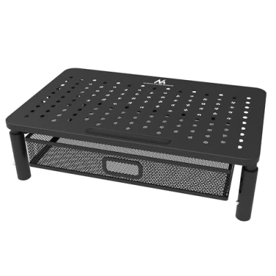 Abbildung von Maclean MC 947 Ergonomischer Monitor /Laptop Ständer mit Schublade, 13 32 Zoll Bildschirmgröße, Höhenverstellbar, Tragkraft bis zu 20 kg