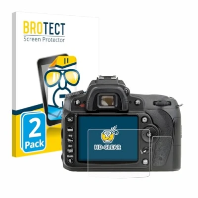 Abbildung von BROTECT (2 Stück Schutzfolie für Nikon D90 Displayschutz Folie Ultra Klar