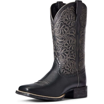 Abbildung von Ariat Westernstiefel Round Up Remuda Damen Black Deertan 40