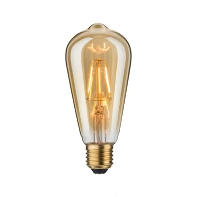 Abbildung von Paulmann 28407 LED Lampe Vintage Rustik 4 Watt Leuchtmittel Gold Birne Beleuchtung 1700 K E27, 250lm, 6.4 cm