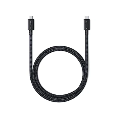 Abbildung von Satechi Thunderbolt 4 Pro Cable, Länge: 1 Meter Datenübertragung von bis zu 40 Gbit/s, Ladeleistung 240W, Unterstützt Bildauflösungen 8