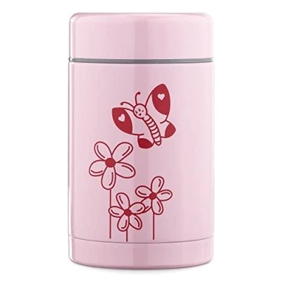 Abbildung von Navaris Thermoflasche Thermobehälter für Babybrei 500ml auslaufsicher rosa