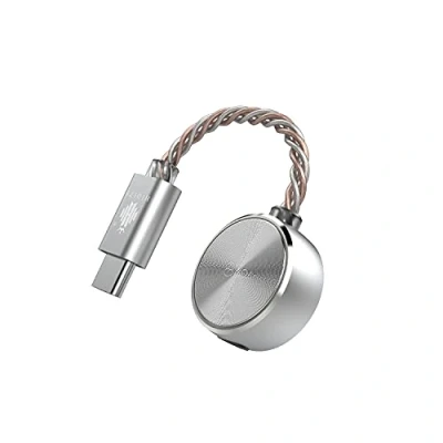Abbildung von HIDIZS S3 PRO Ultraportabler hochauflösender DAC Dongle, 8X MQA Unterstützung, PCM bis zu 32Bit/384kHz, DSD128 Decodierungsverstärker Typ C Audiokabelkonverter (Silber)