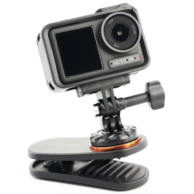 Abbildung von MAXCAM Swivel Rucksack Clip Mount kompatibel mit DJI Osmo Action 4/3