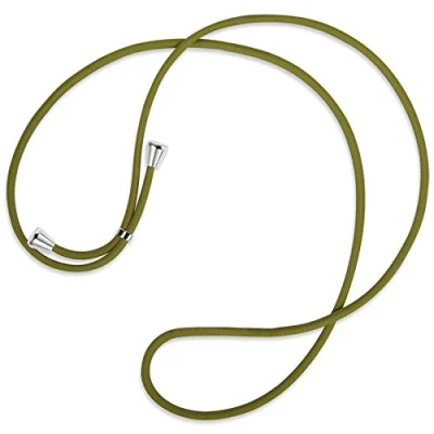 Abbildung von mtb more energy® Ersatz Band für Handykette Khaki inklusive Endkappen (Silber) hochwertige Austausch Kordel Seil Kette
