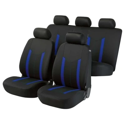 Abbildung von WALSER Kent 11777 Sitzschonbezug blau/schwarz Polyester vorne und hinten SEAT: Ibiza 4 ST, 3 Schrägheck, Altea, FORD: FIESTA 5, Focus 2 Kombi
