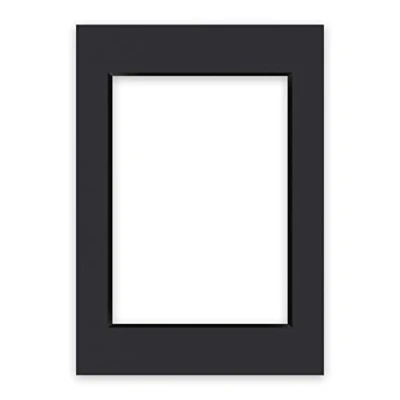 Abbildung von nielsen Conservation Passepartout Karton 1,5 mm Außenformat 29,7x42 cm (DIN A3) für Bildformat 21x29,7 A4) Schwarz Glatte Oberfläche