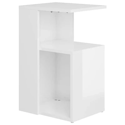 Abbildung von vidaXL Beistelltisch Hochglanz Weiß 36x30x56 cm Holzwerkstoff (1 St)