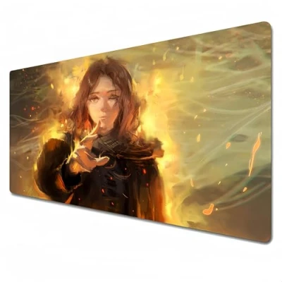 Abbildung von Odrys Elden Ring Mauspad, Gaming gelb, XXL 900 x 400, Büro Schreibtischunterlage, groß, wasserdicht, rutschfest, Melina (90 40 0,3 cm)