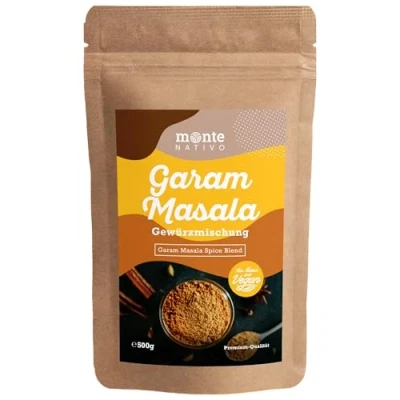Abbildung von Garam Masala Monte Nativo (500g) Authentische Indische Gewürze Gewürzmischung perfekt zum Kochen, Curry und Würzen von Gerichten Aromatische Vielseitige Mischung für Ihre Küche