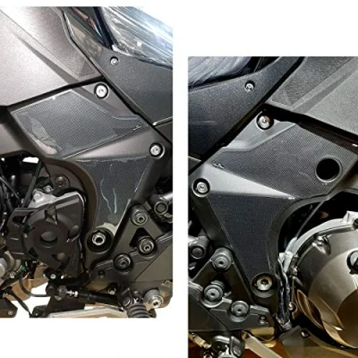 Abbildung von Resin Bike Aufkleber für Motorrad Kompatibel mit Kawasaki Versys 1000 Grand Tourer 2019 2020. Seitlicher Rahmenschutz vor Stößen und Kratzern. 3D Harzklebstoff Stickers Made in Italy