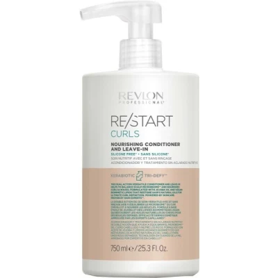 Abbildung von Revlon Professional Re Start Nourishing Conditioner and Leave In, in mit Jojobaöl für lockiges Haar, definierte Locken, 750 ml